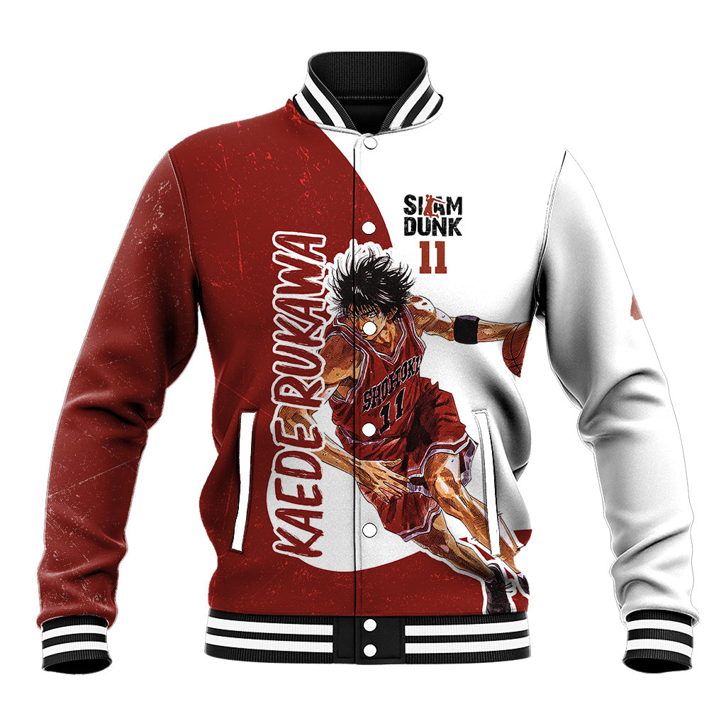 Kaede Rukawa Slam Dunk Number 11 Anime Varsity Baseball Jacket Style For Fans