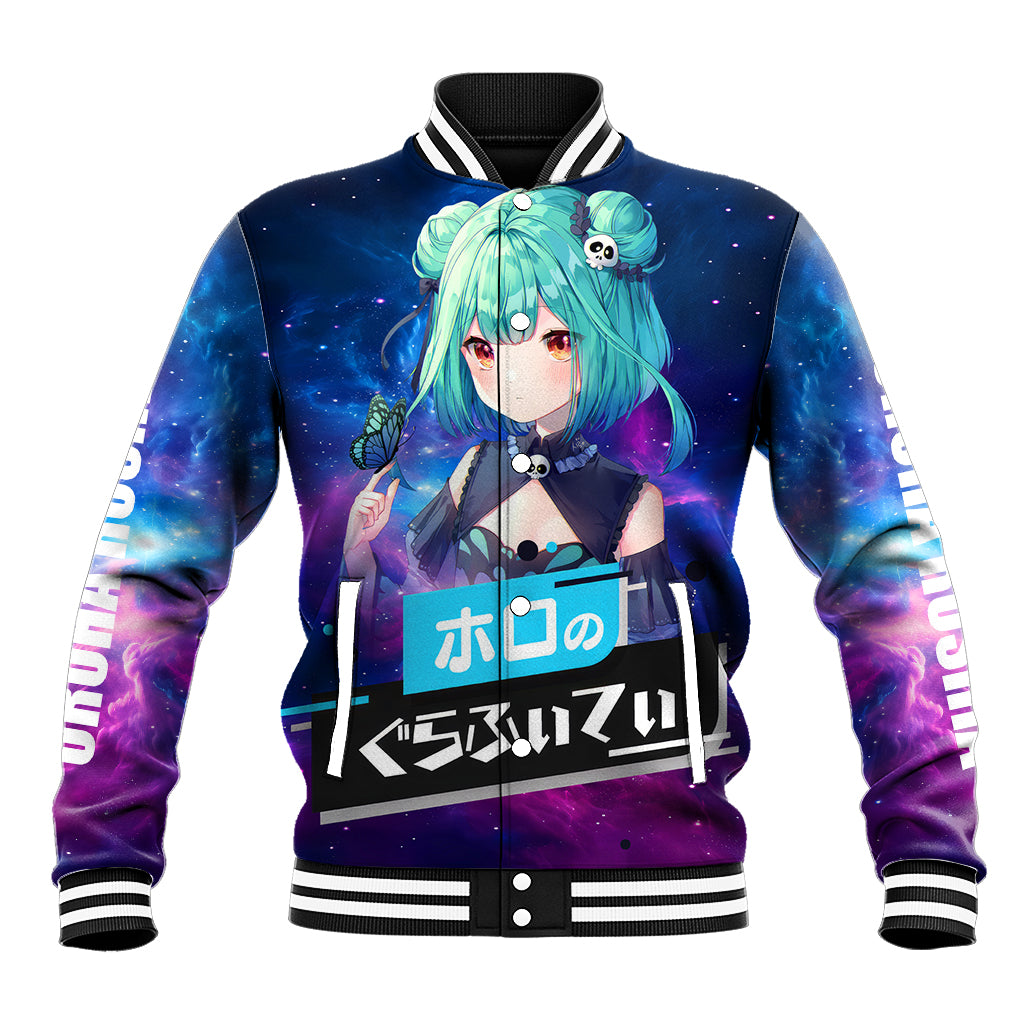 Uruha Rushia Holo Live Anime Varsity Baseball Jacket Galaxy Style For Fans