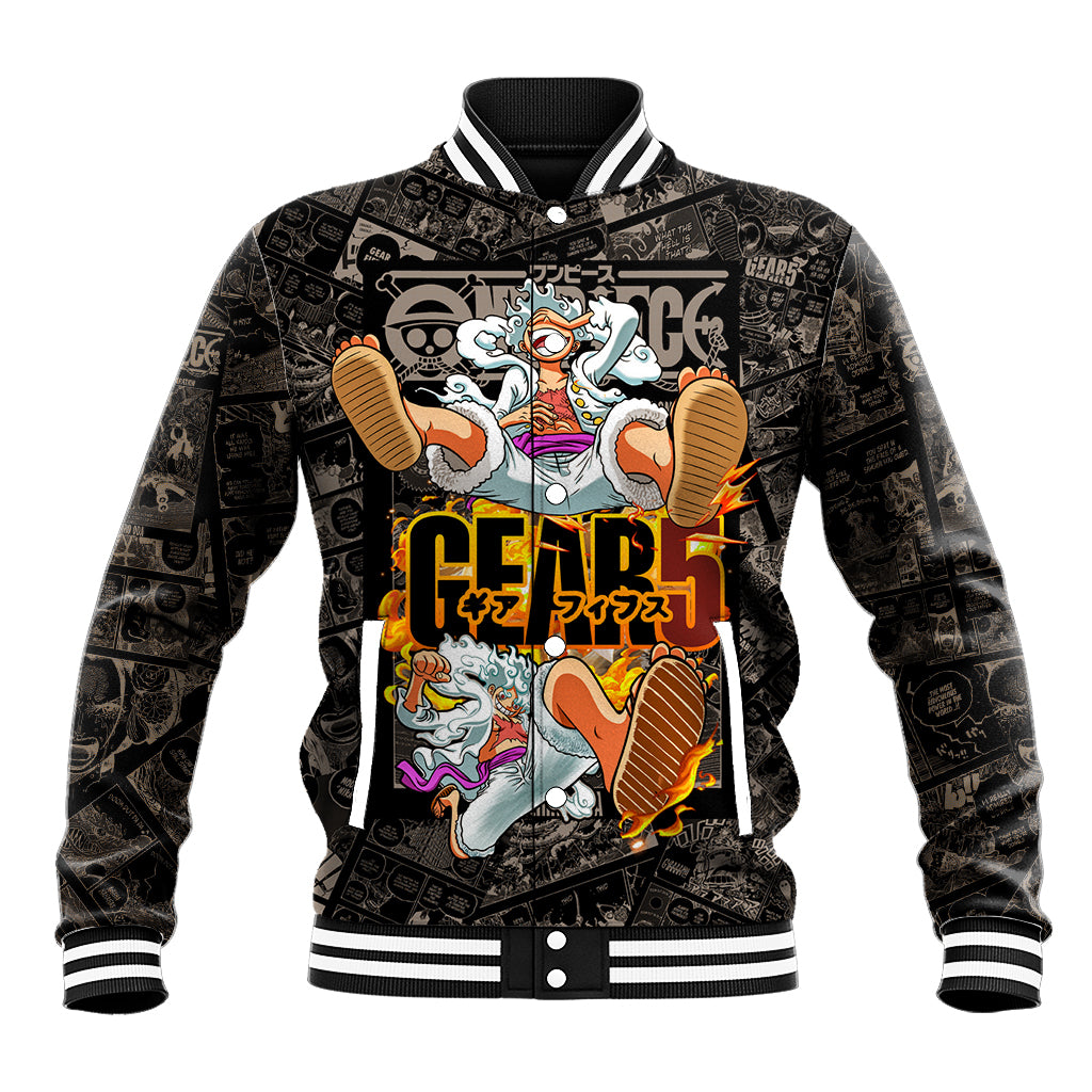 Luffy Gear 5 One Piece Anime Varsity Baseball Jacket Style For Fans