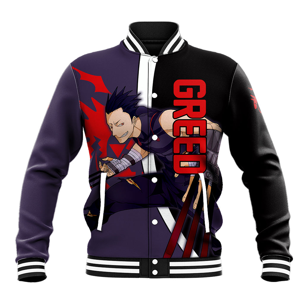 Greed Fullmetal Alchemist Anime Varsity Baseball Jacket Anime Style For Fans