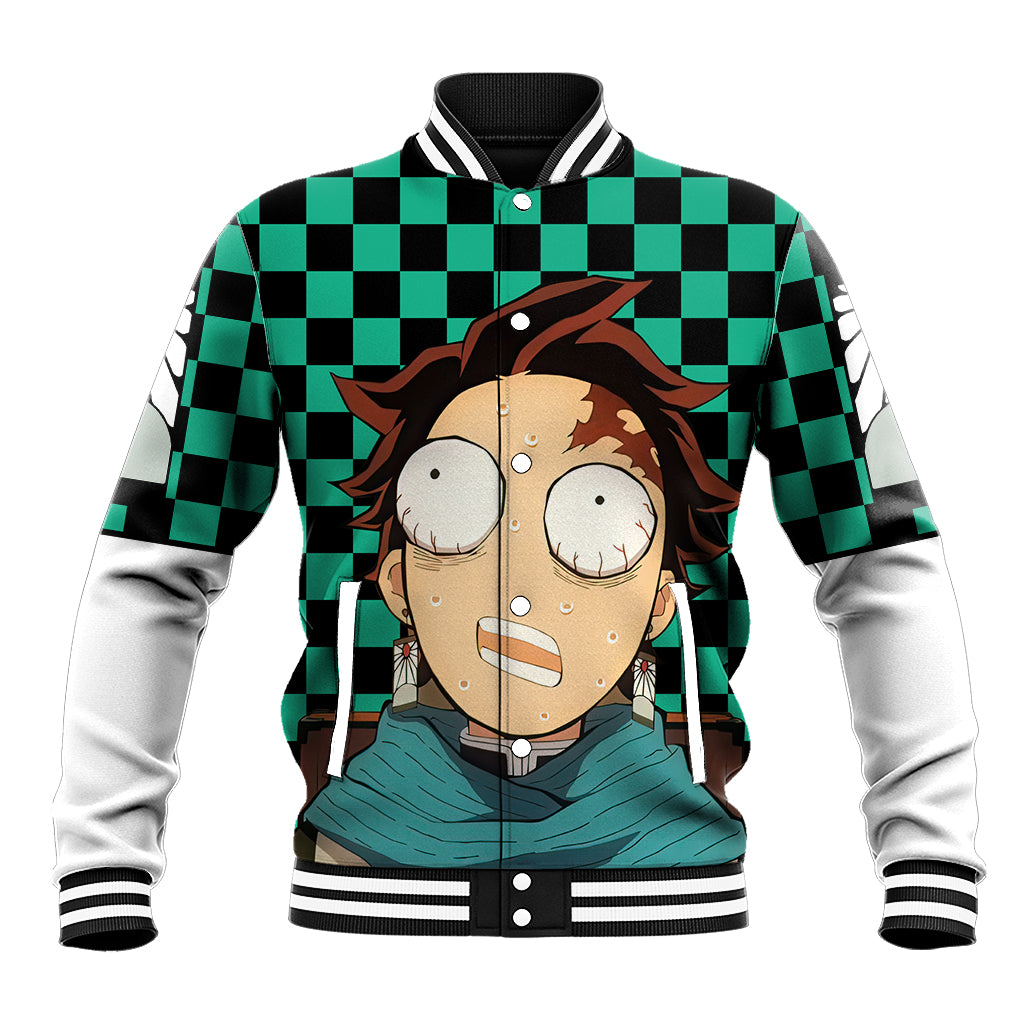 Kimetsu Tanjro Demon Slayer Anime Varsity Baseball Jacket Anime Style For Fans