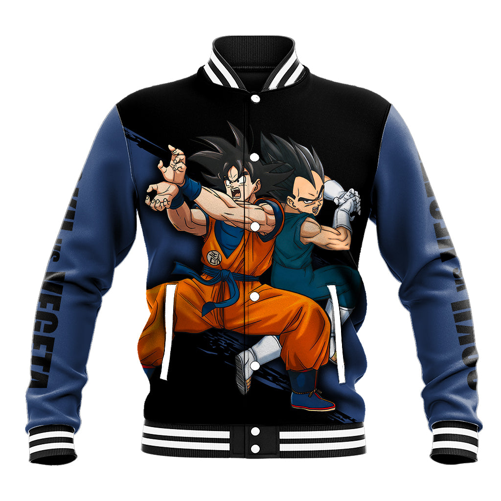 Goku And Vegeta Super Anime Varsity Baseball Jacket For Fans