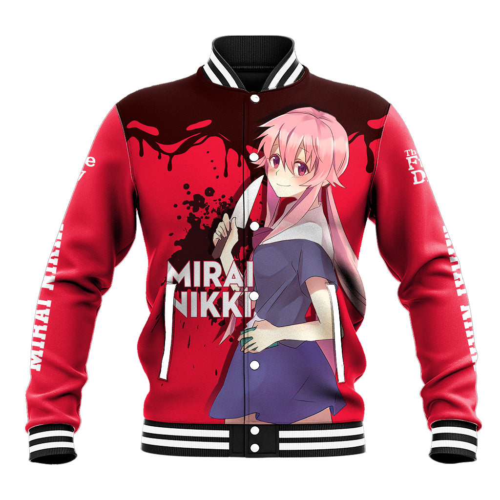 Yuno Gasai Future Diary Mirai Nikki Anime Varsity Baseball Jacket Anime Style For Fans