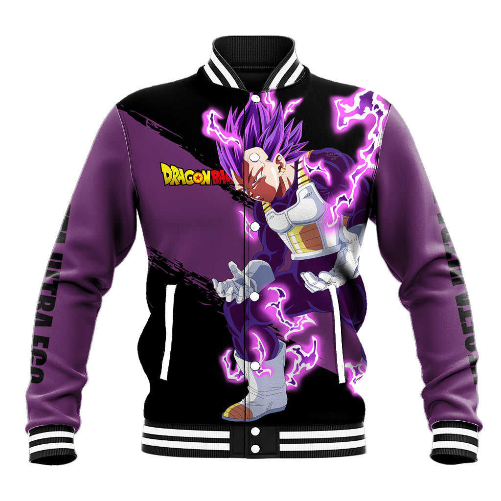 Vegeta Ultra Ego Dragon Ball Anime Varsity Baseball Jacket For Fans