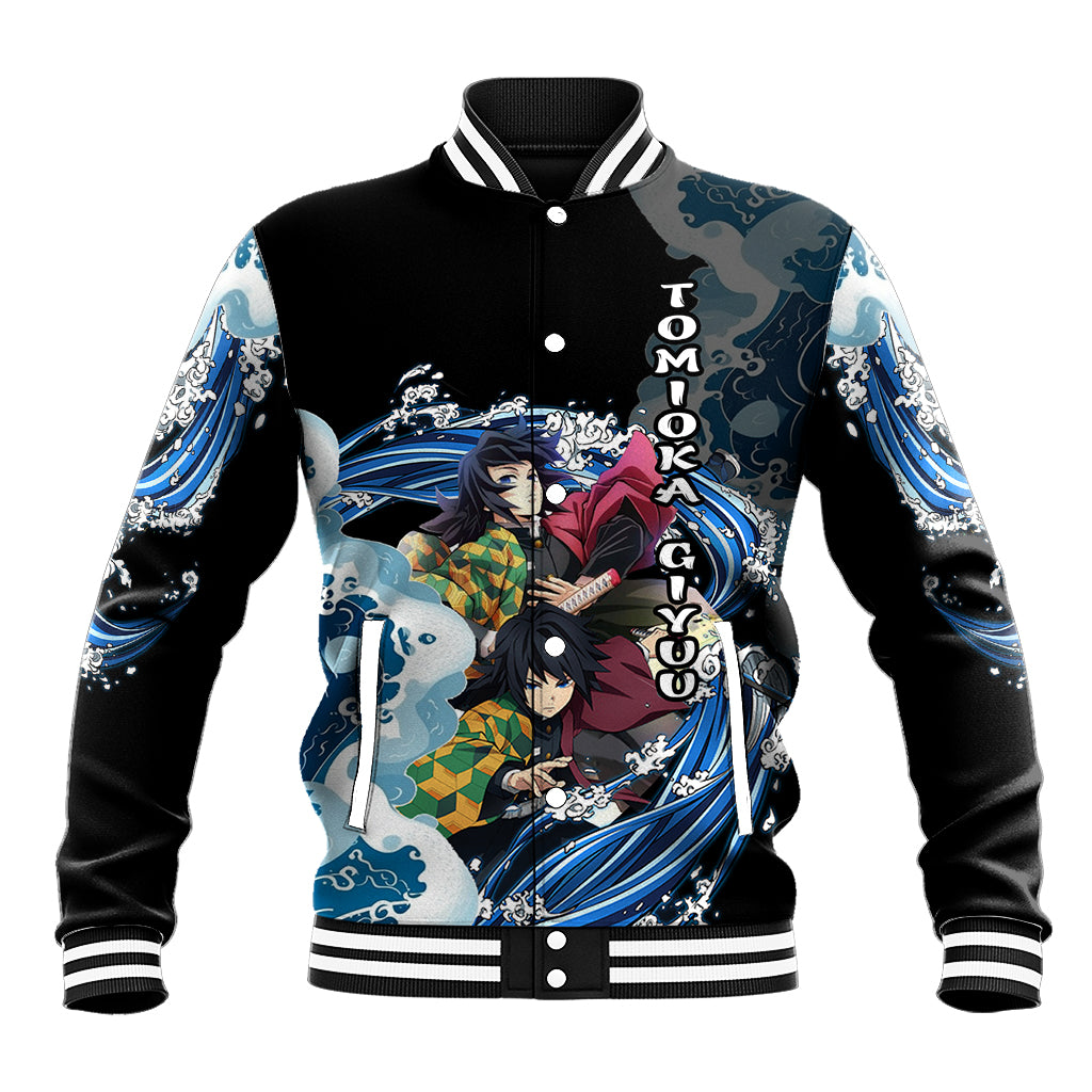 Tomioka Giyuu Demon Slayer Anime Varsity Baseball Jacket Anime Japan Style For Fans