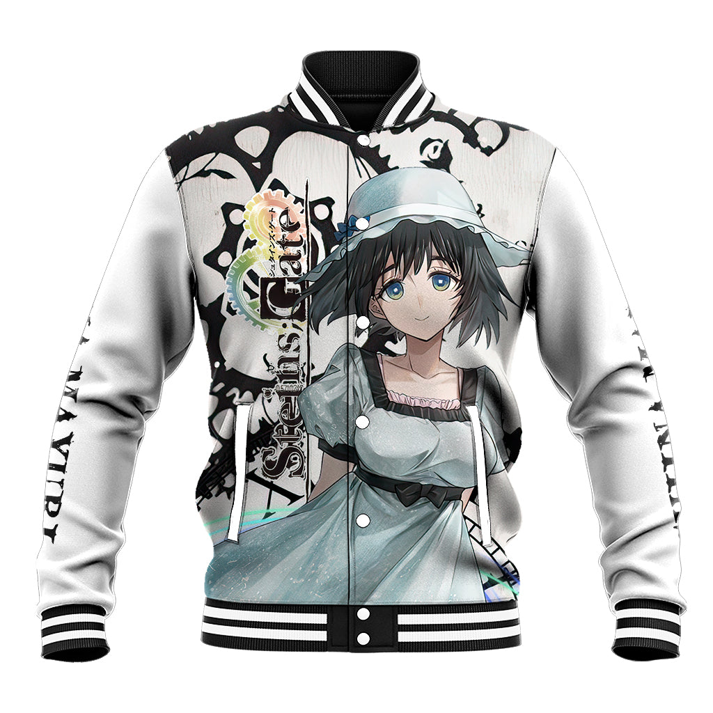Shiina Mayuri Steins Gate Anime Varsity Baseball Jacket Anime Style For Fans