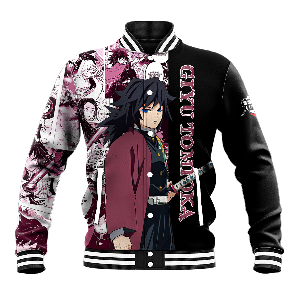 Giyu Tomioka Demon Slayer Anime Varsity Baseball Jacket Style For Fans