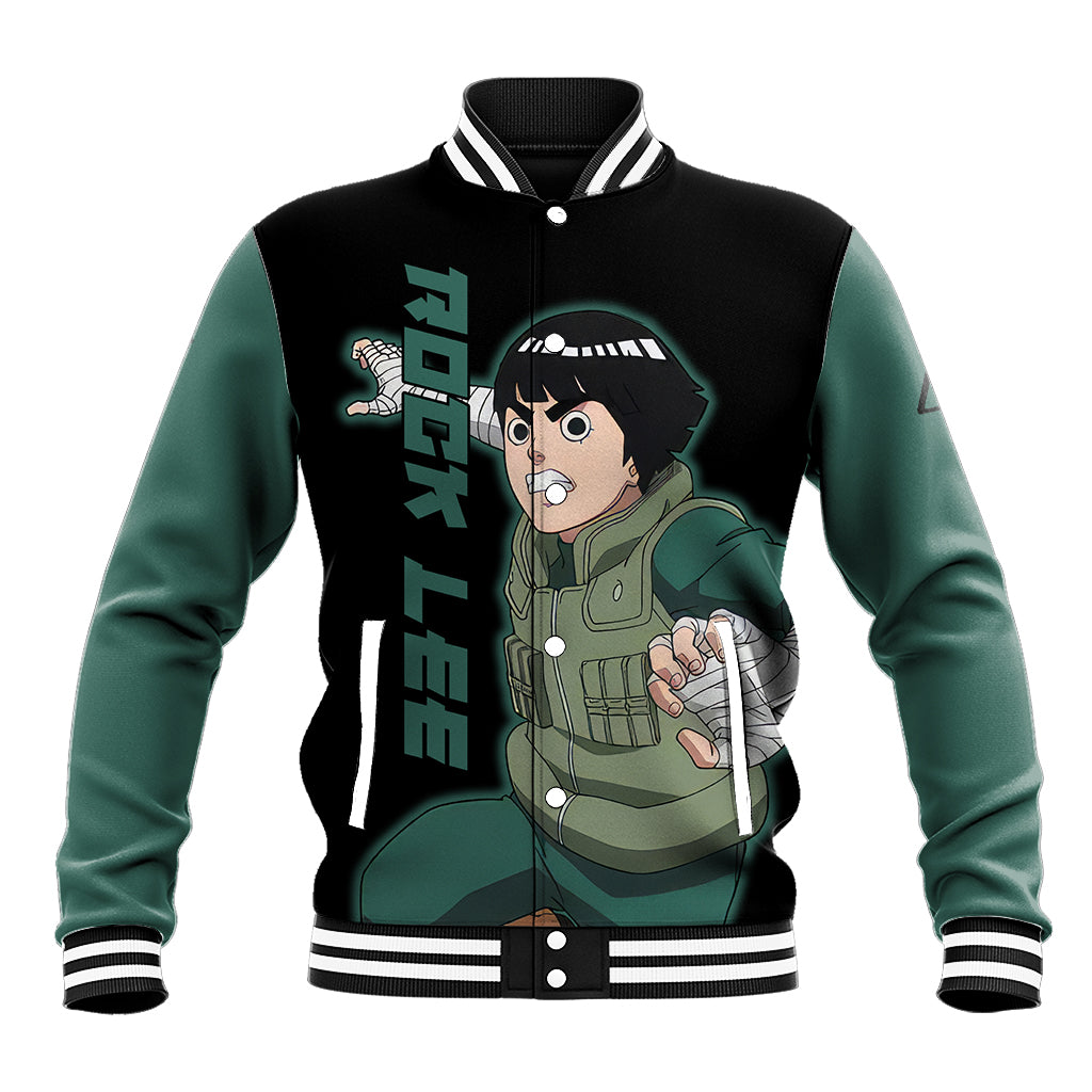 Rock Lee Anime Varsity Baseball Jacket For Fans