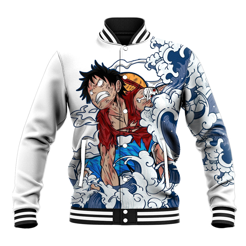 Luffy One Piece Anime Varsity Baseball Jacket Anime Mix Japan Pattern Style For Fans