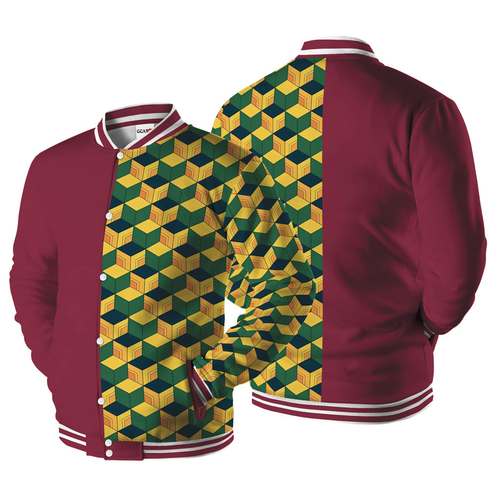 Giyu Tomioka Baseball Varsity Jacket For Anime Fans