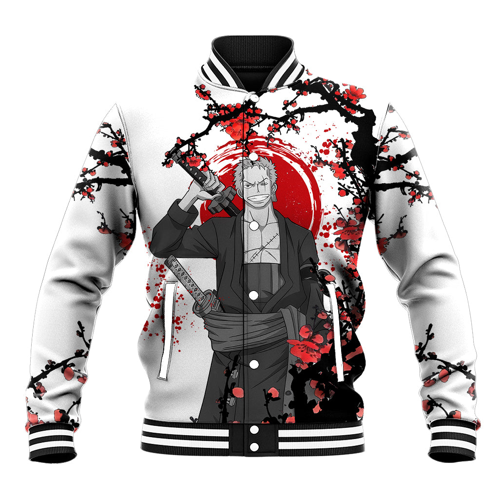 Roronoa Zoro Anime One Piece Japan Style Anime Varsity Baseball Jacket For Fans