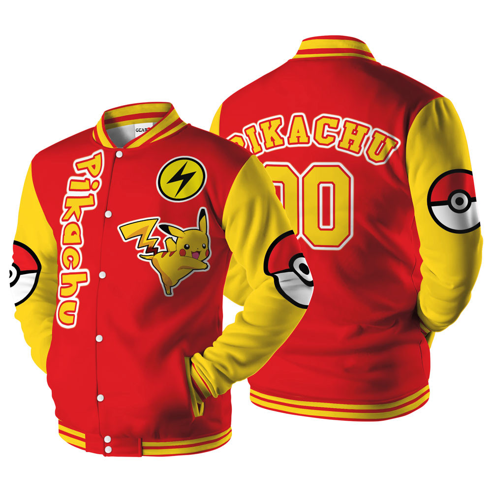 Pikachu Baseball Varsity Jacket For Anime Fans Customized Edition