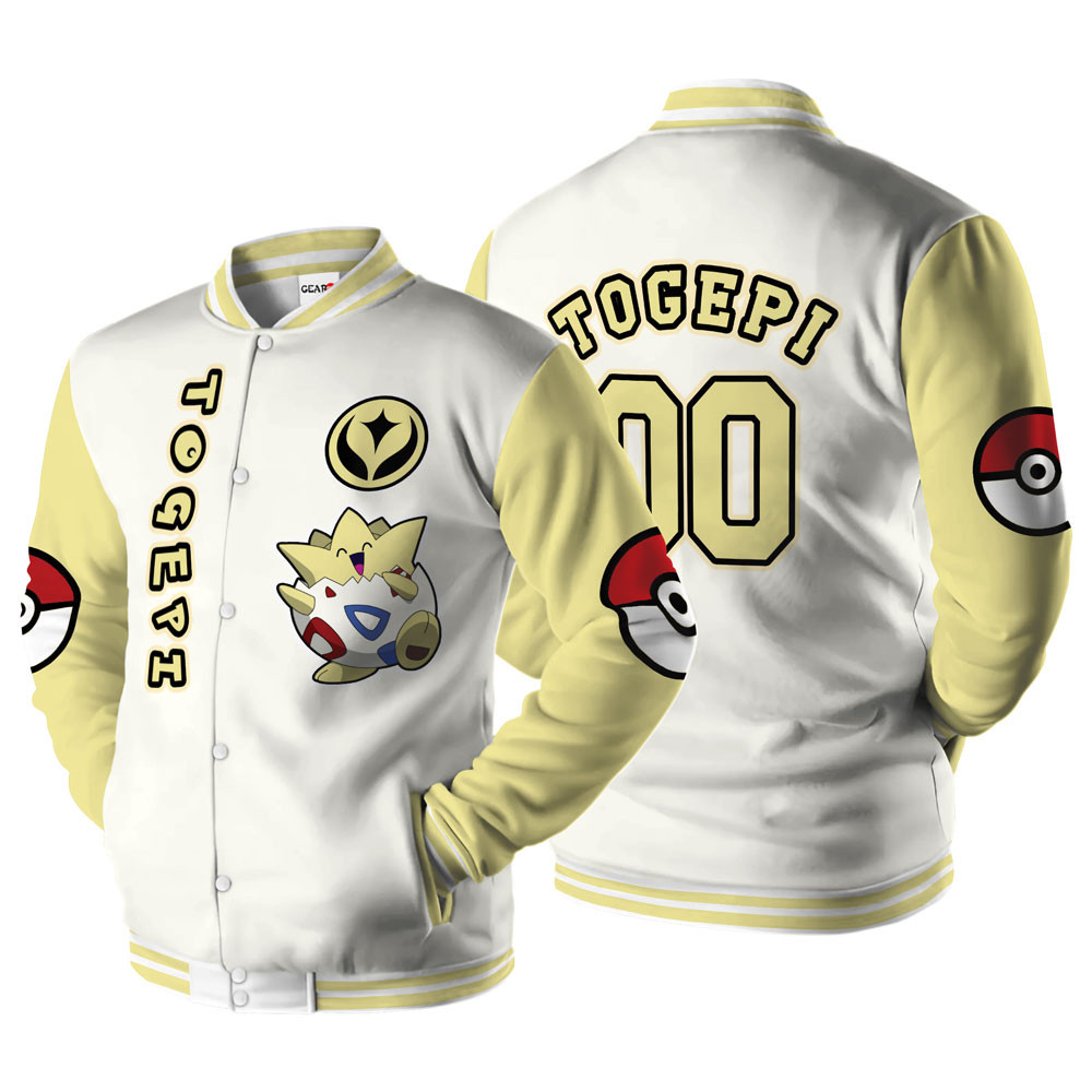 Togepi Baseball Varsity Jacket For Anime Fans Customized Edition
