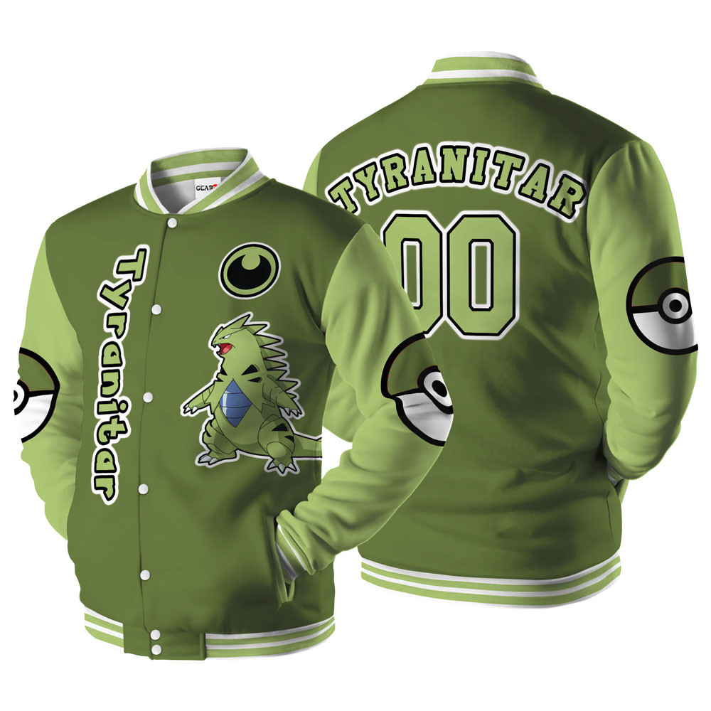Tyranitar Baseball Varsity Jacket For Anime Fans Customized Edition