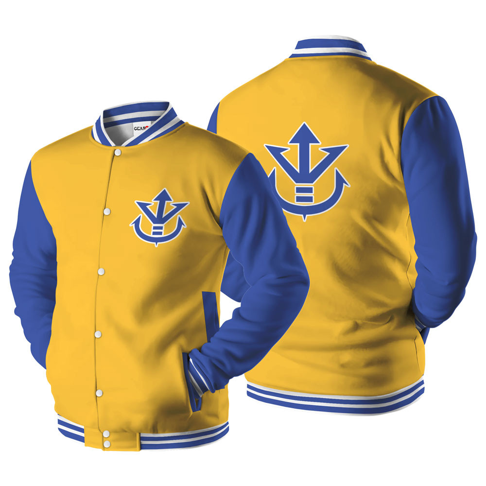 Vegeta Saiyan Symbol Baseball Varsity Jacket For Anime Fans