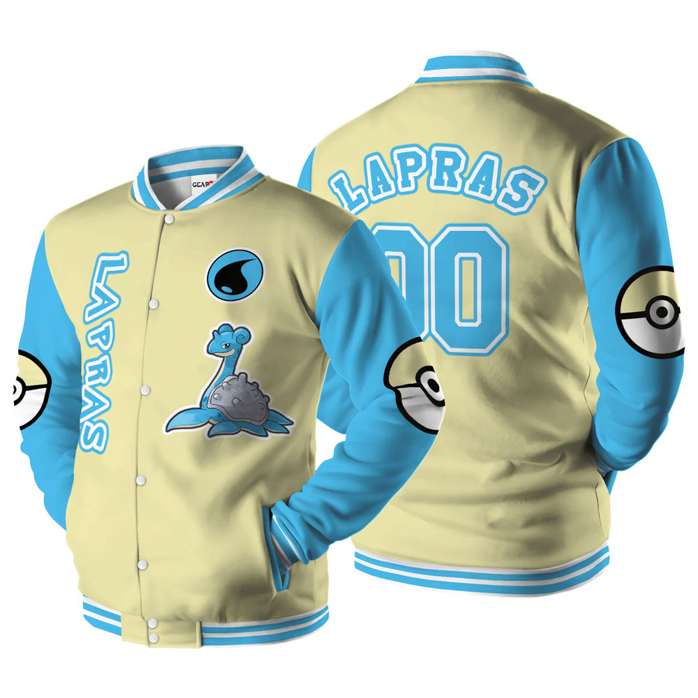 Lapras Baseball Varsity Jacket For Anime Fans Customized Edition