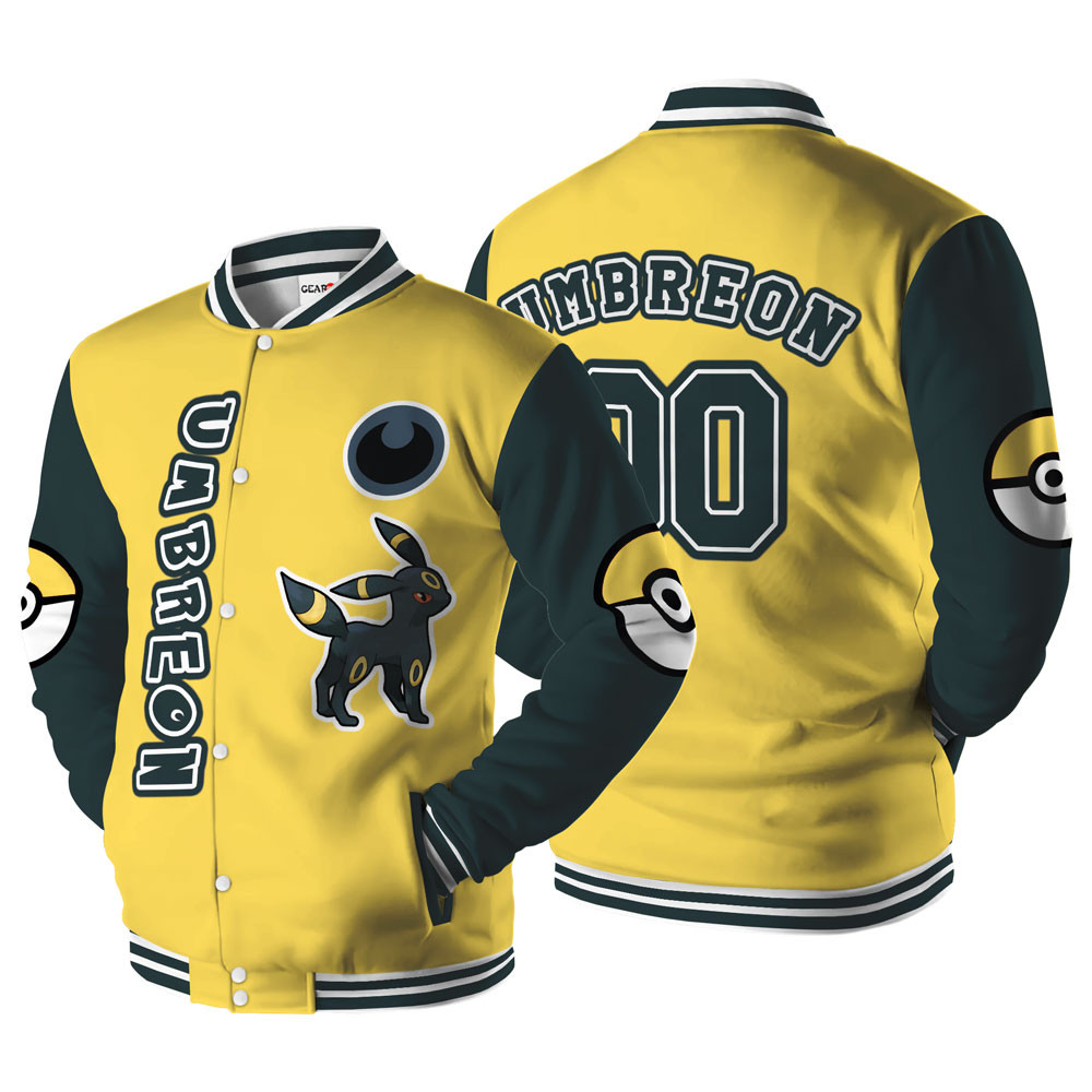 Umbreon Baseball Varsity Jacket For Anime Fans Customized Edition
