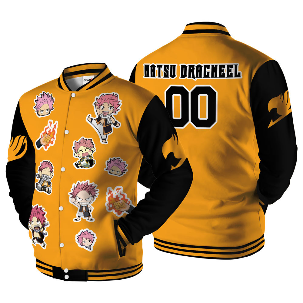 Natsu Dragneel Baseball Varsity Jacket For Anime Fans Customized Edition