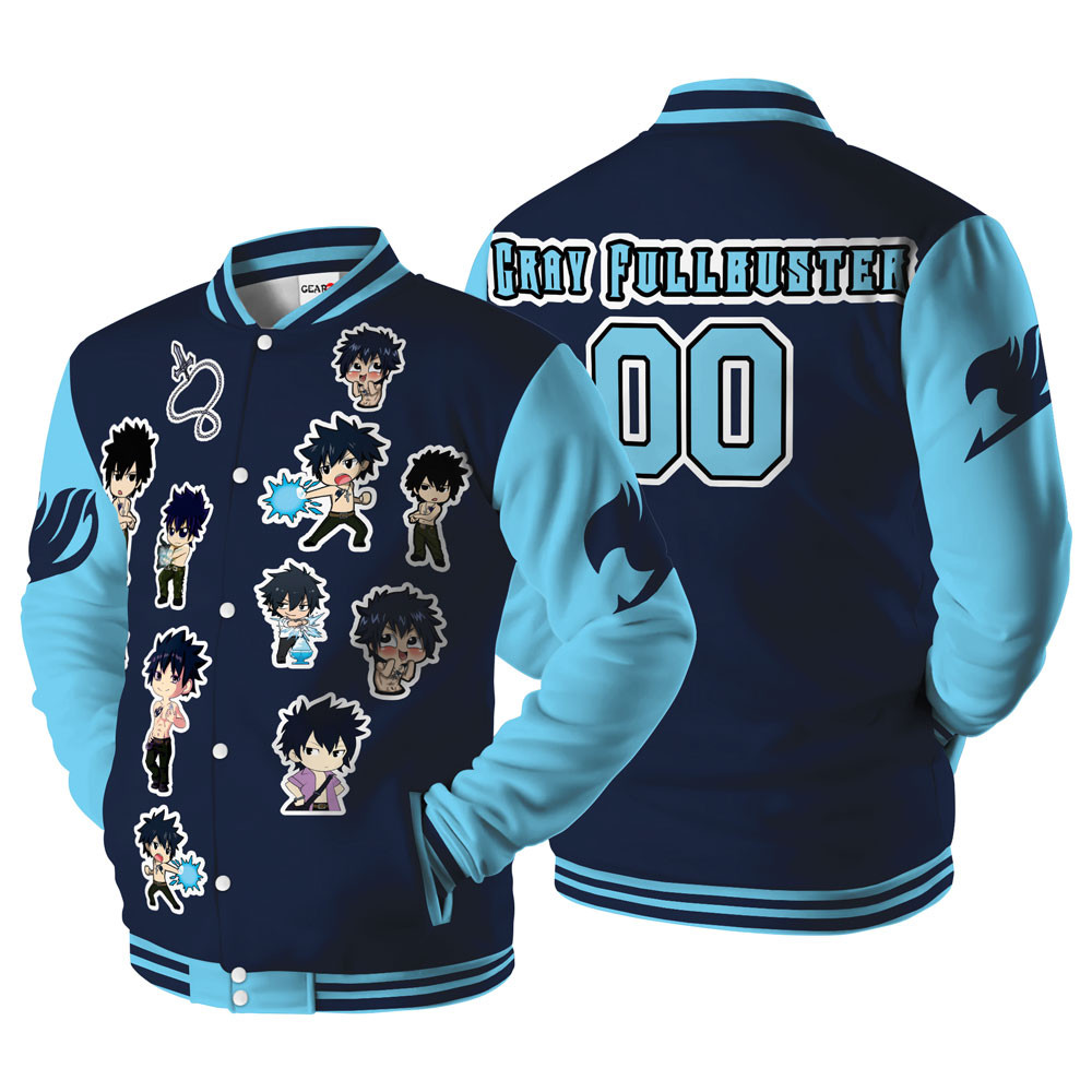 Gray Fullbuster Baseball Varsity Jacket For Anime Fans Customized Edition