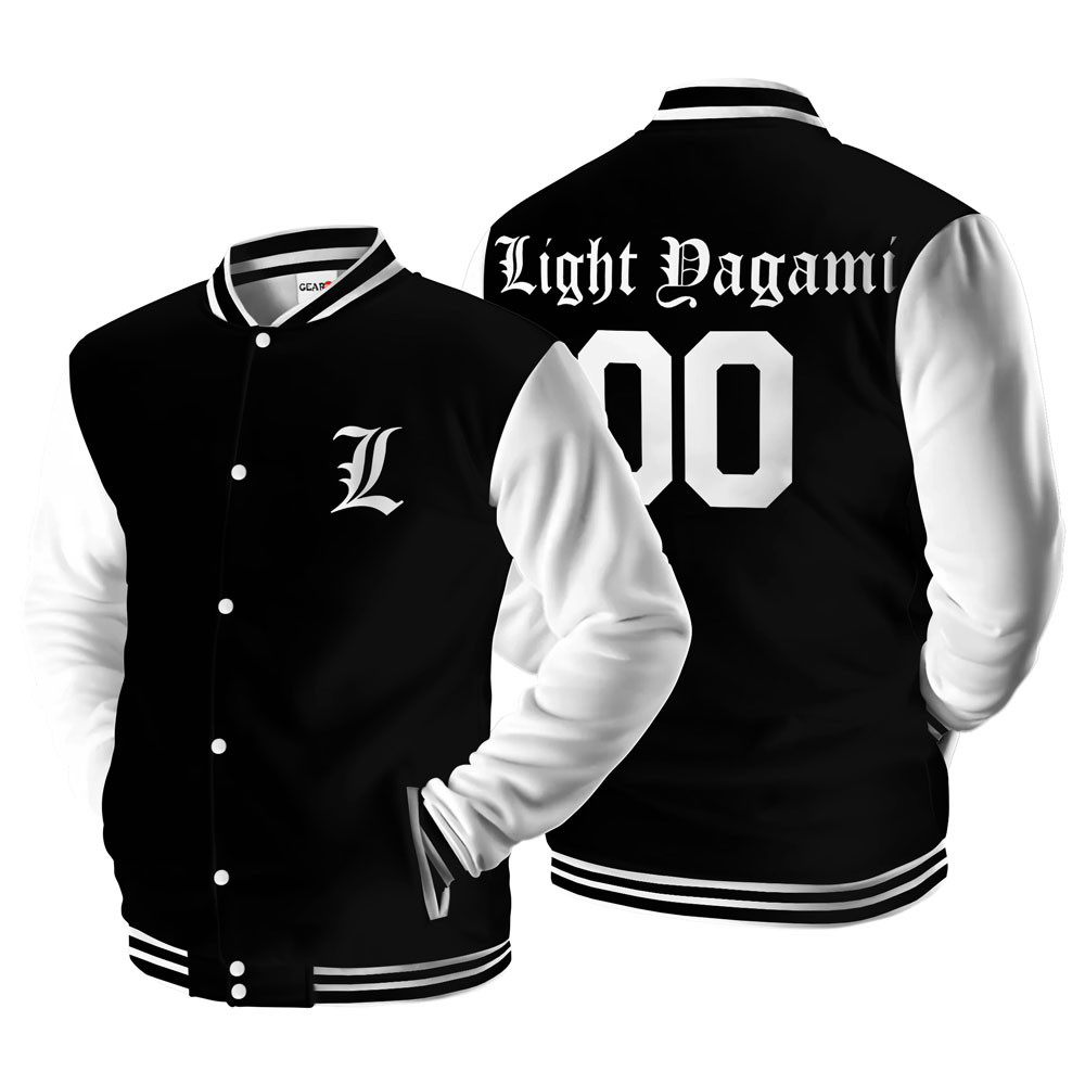 Light Yagami Baseball Varsity Jacket For Anime Fans Customized Edition