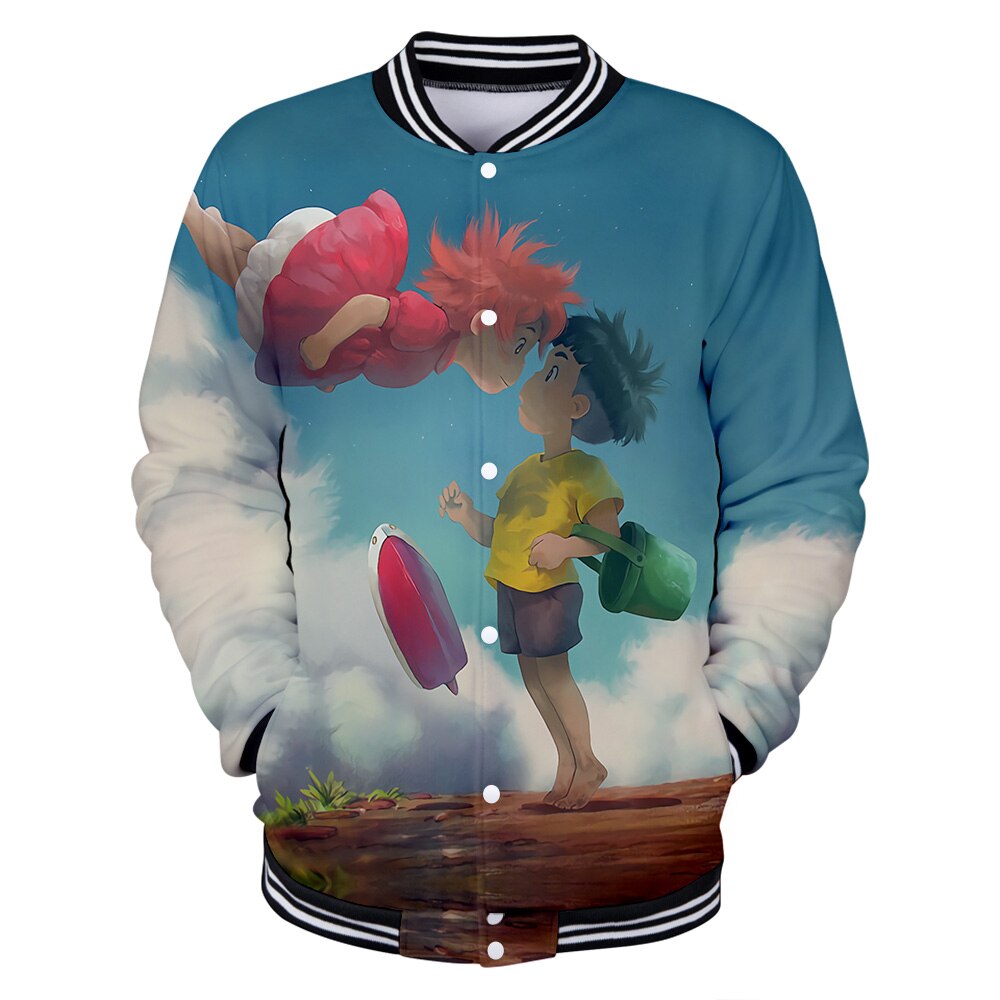 Ponyo Jacket Ponyo And Sosuke Baseball Varsity Jacket
