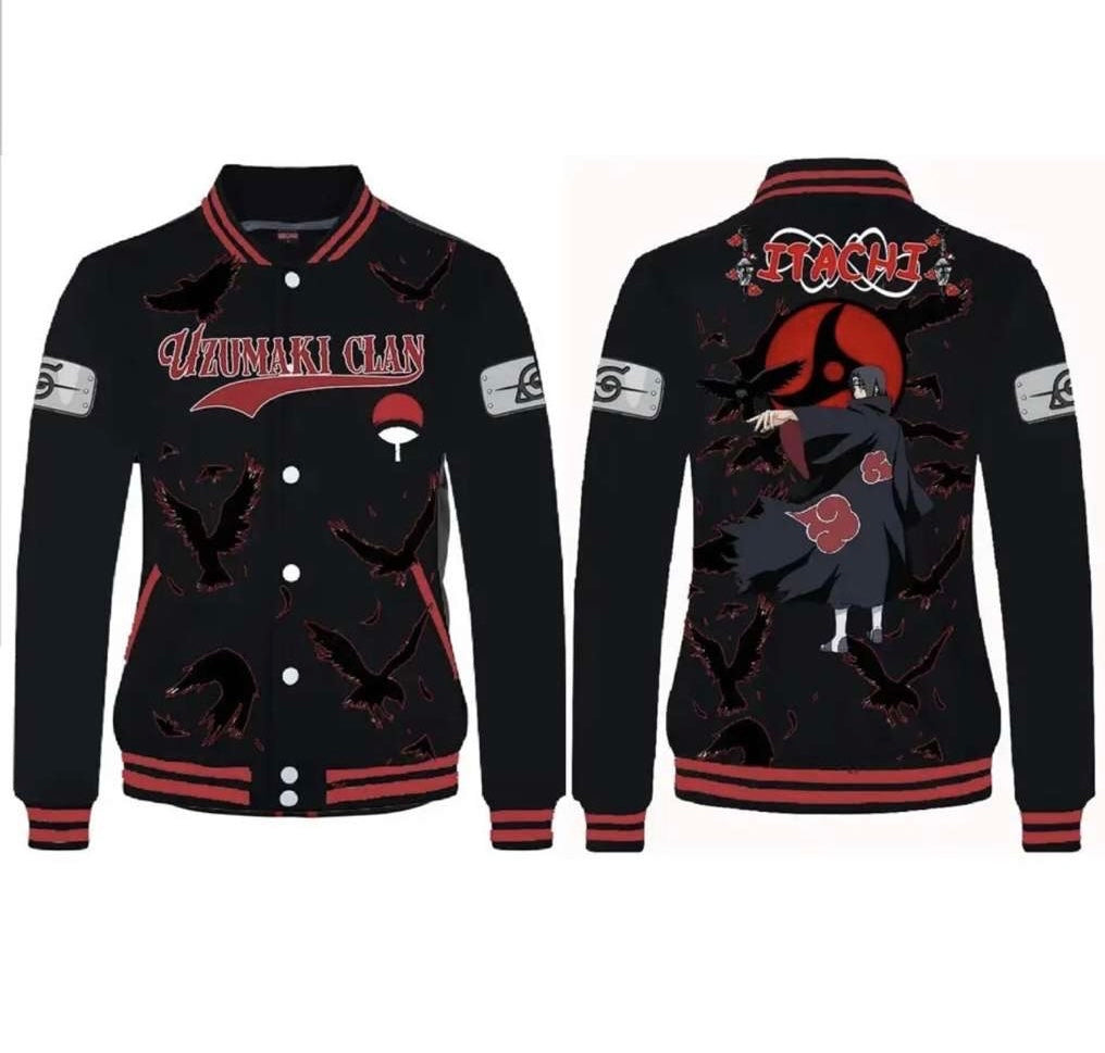 Itachi Naruto Varsity Baseball Jacket For Anime Fans