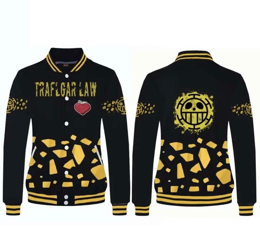 Trafalgar Law Varsity Baseball Jacket For Anime Fans