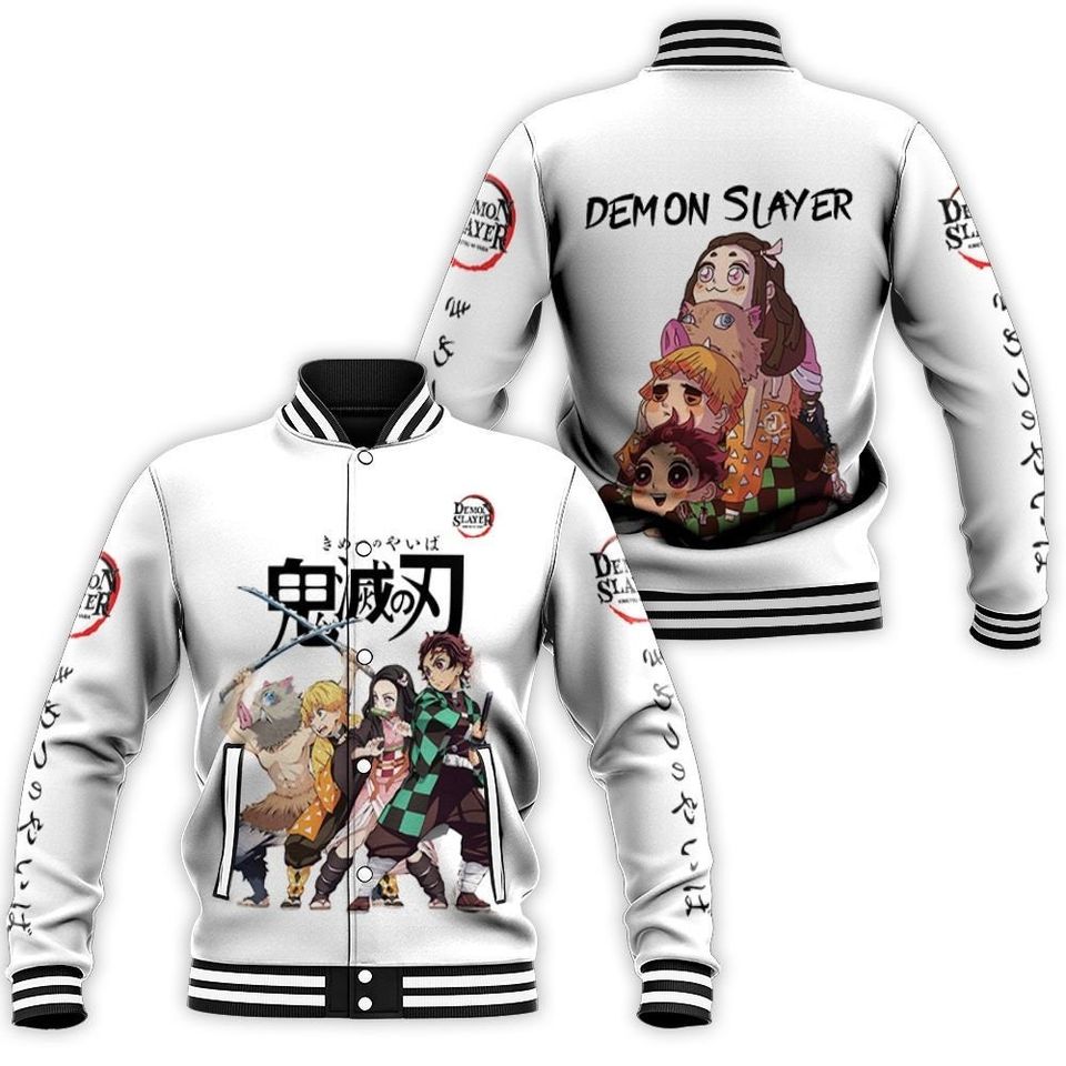 Kimetsu No Yaiba Main Characters Baseball Jacket
