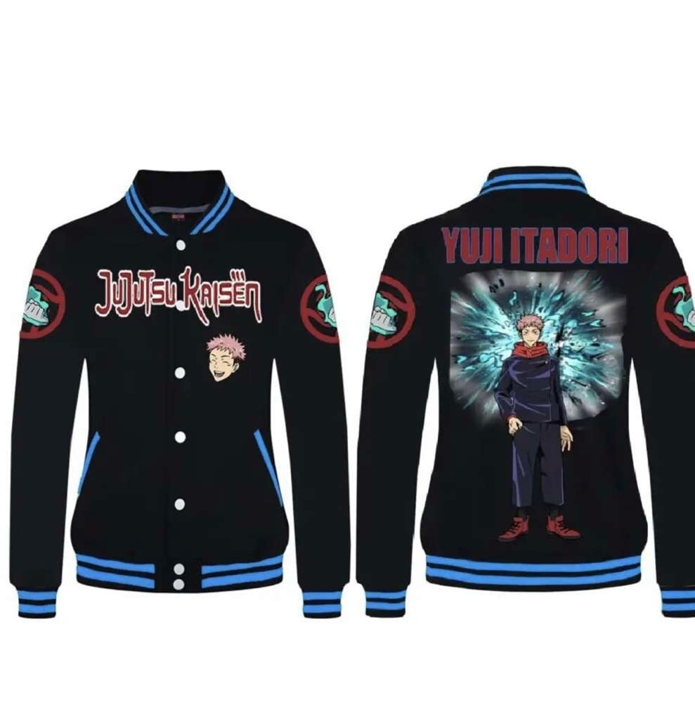 Itadori Yuji Jjk Varsity Baseball Jacket For Anime Fans