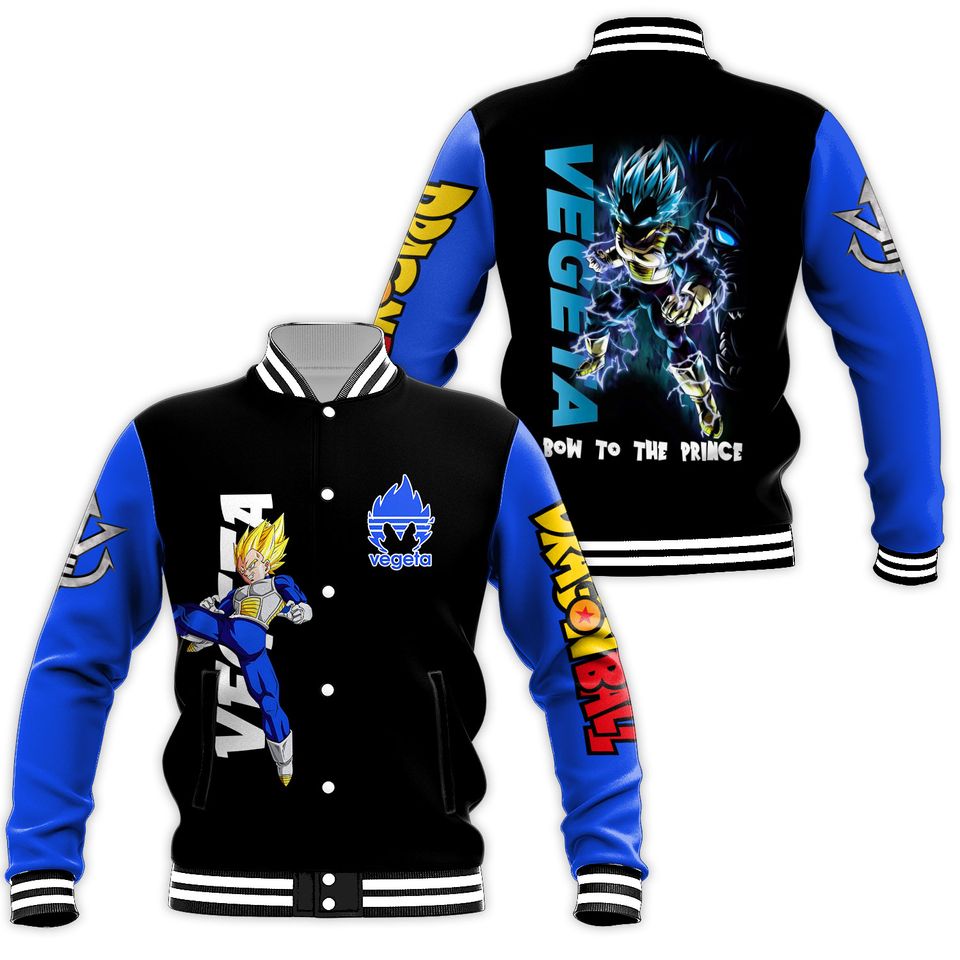 Vegeta Dragon Ball Anime Baseball Jacket For Fans