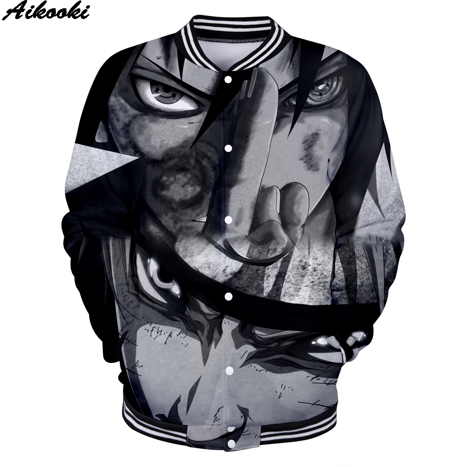 Naruto 3D Anime Battle Harajuku Baseball Jacket For Men Women