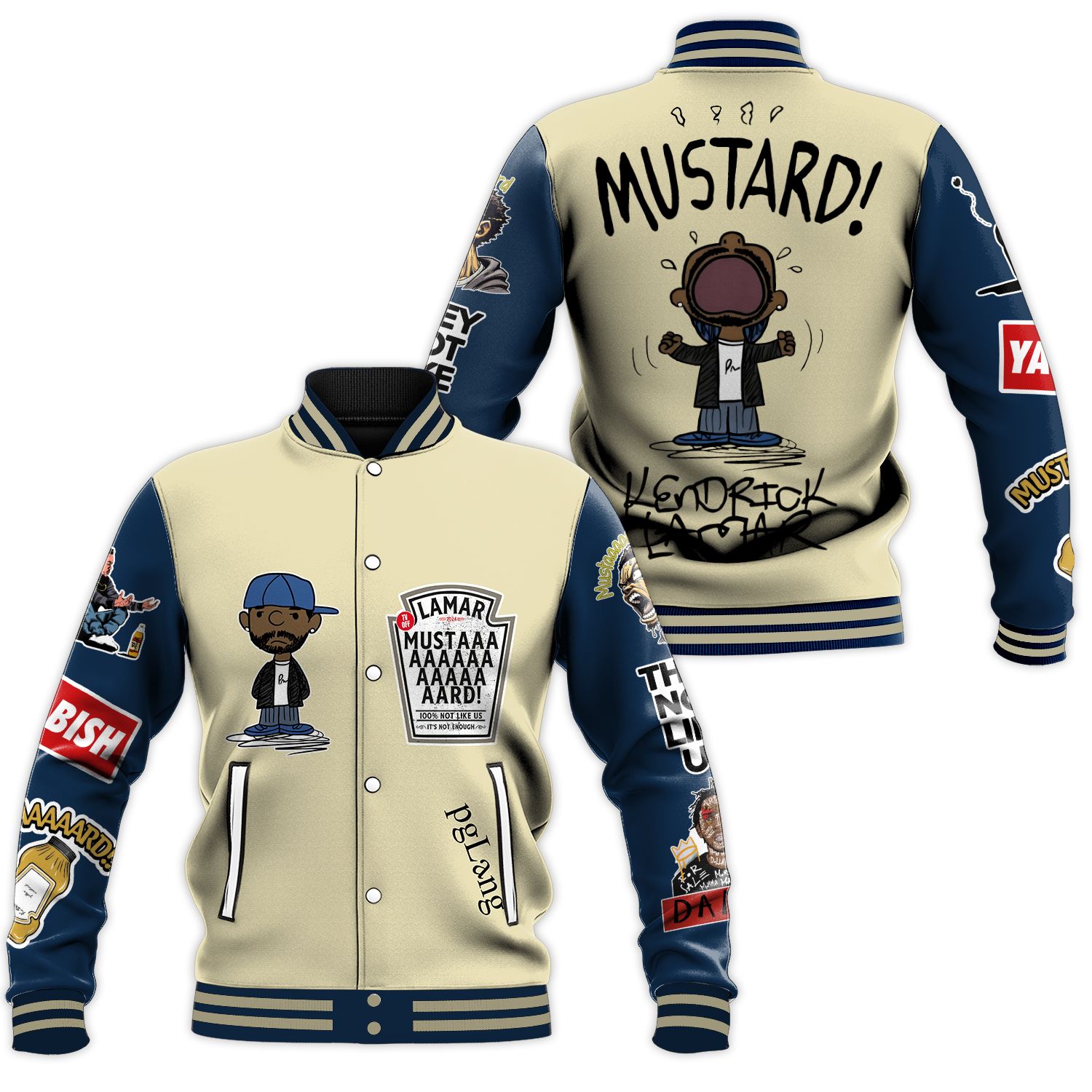 Kendrick Lamar Mustard Baseball Jacket Special Gift For Men Women