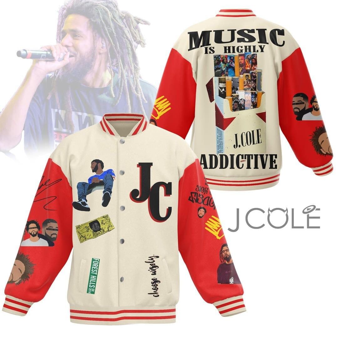 J Cole Vintage Baseball Jacket J.Cole Addictive Jacket