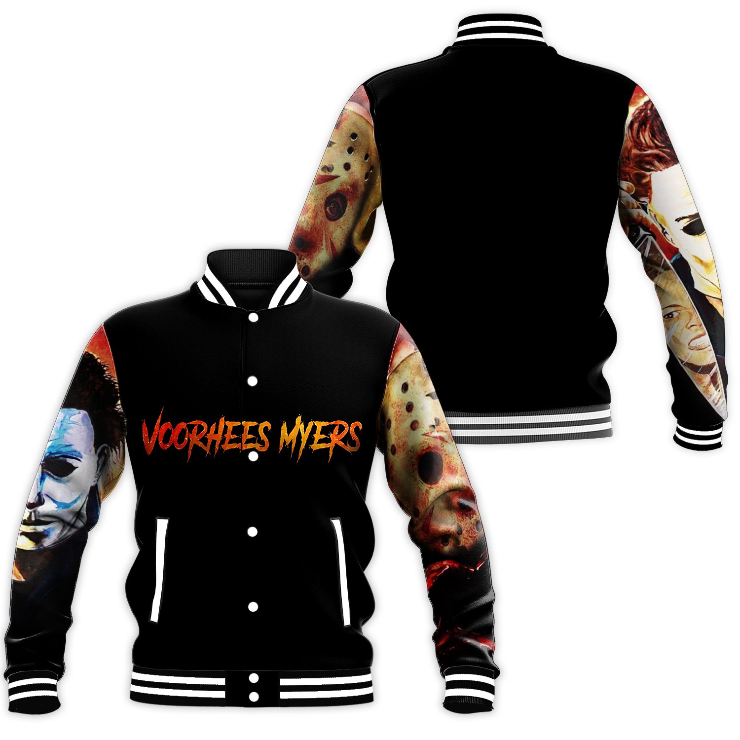 Halloween Voorhees Myers Baseball Jacket