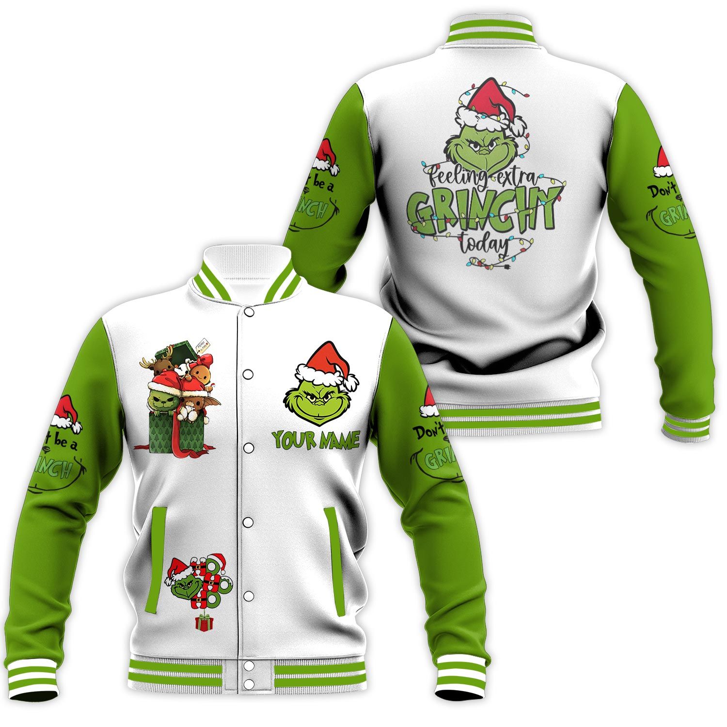 Christmas Grinmas Baseball Jacket Gift For Men Women
