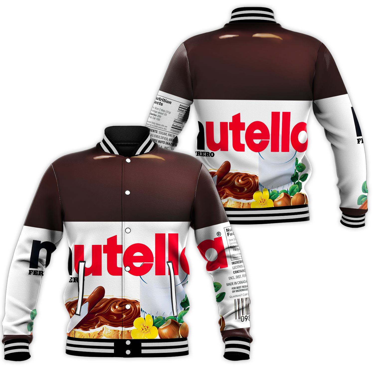 Nutella Baseball Jacket Group Halloween Costumes Group Candy Jacket