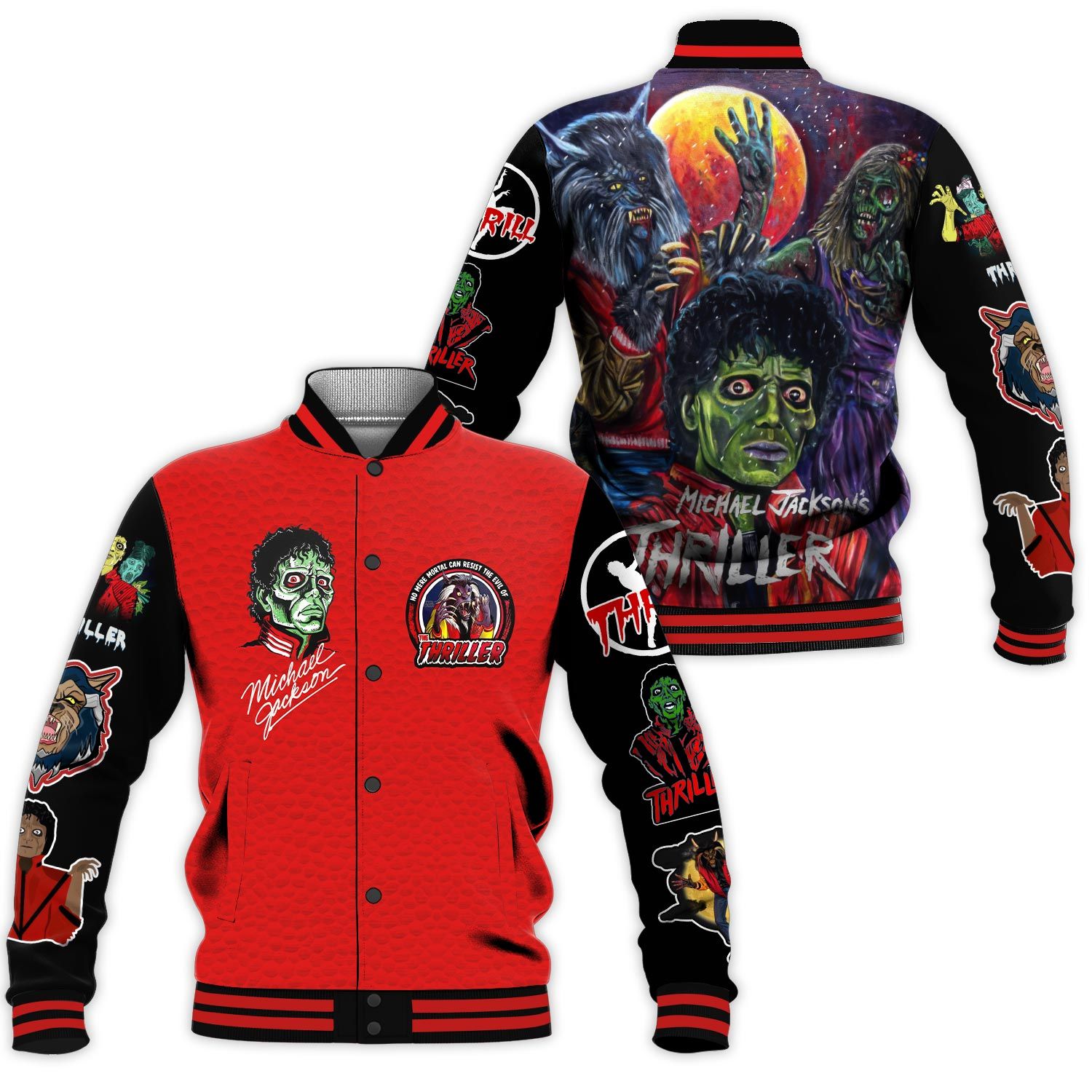 Michael Jack Son Thriller Baseball Jacket