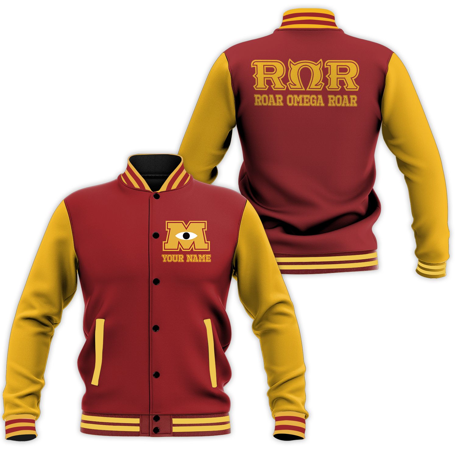 Customized Monster University Ror Basic Baseball Jacket