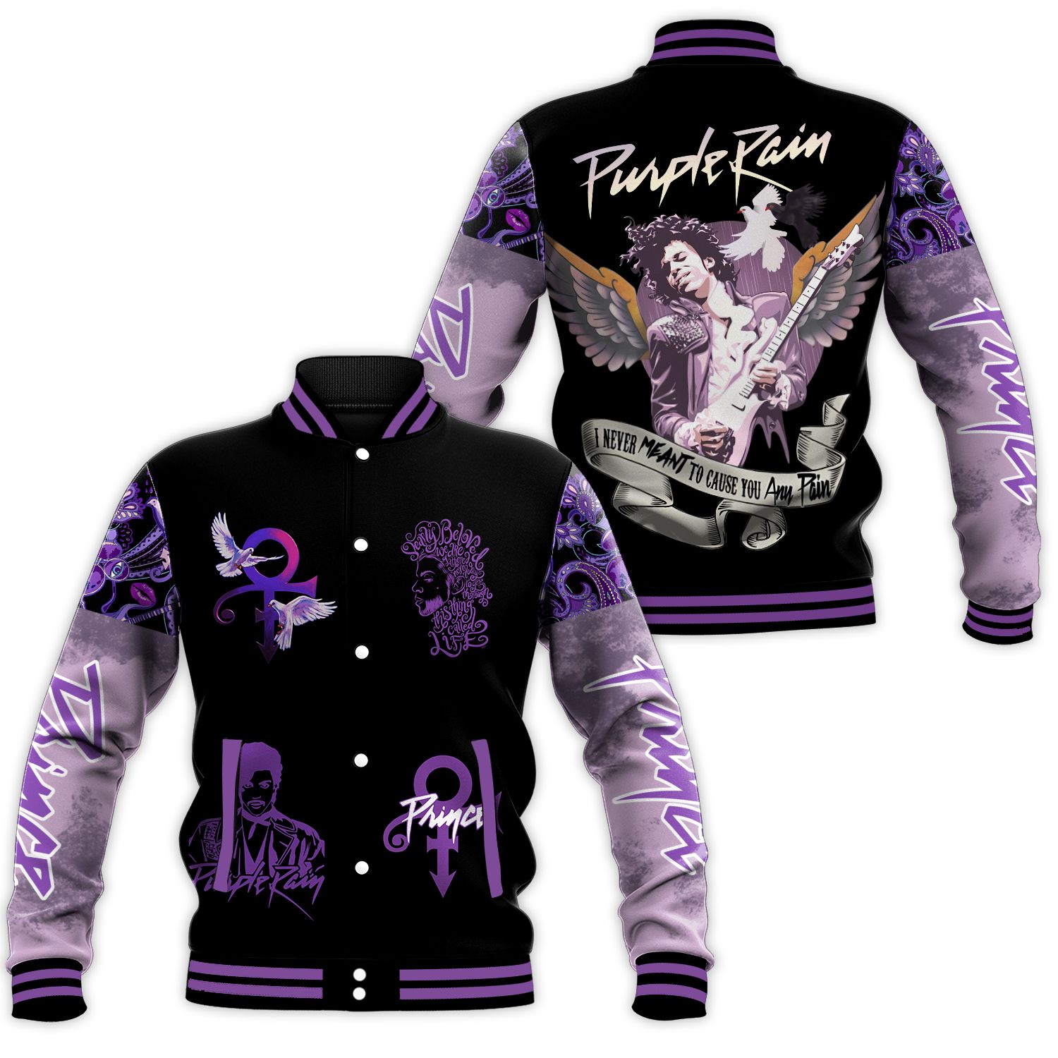 Prince Varsity Jacket Baseball Button Jacket Gift For Men Women