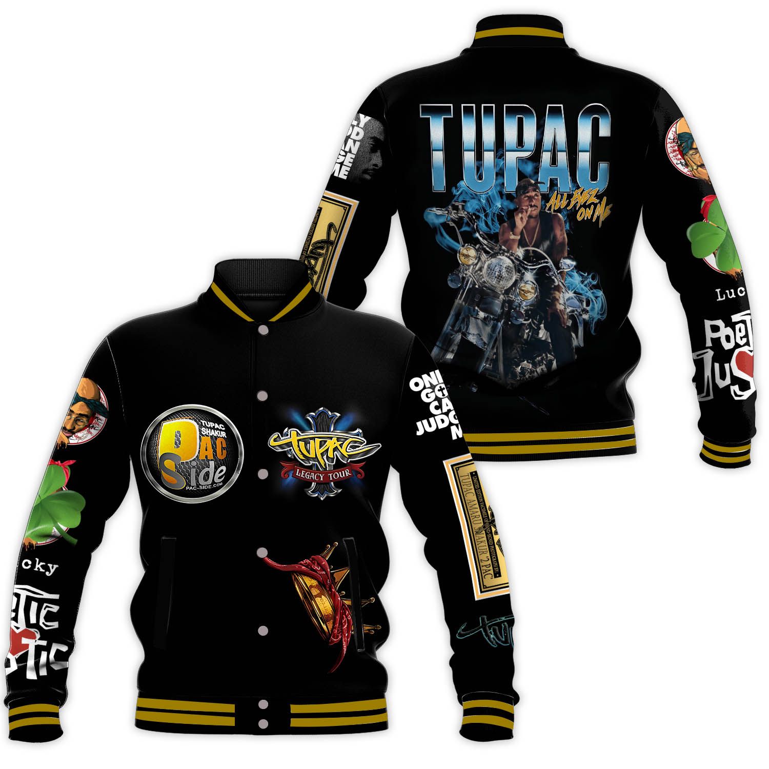 Tupac Shakur Legacy Tour Varsity Jacket Tupac Baseball Jacket