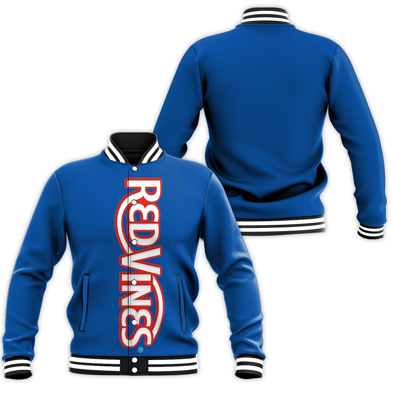 Chewy Licorice Candy Red Vines Group Halloween Baseball Jacket