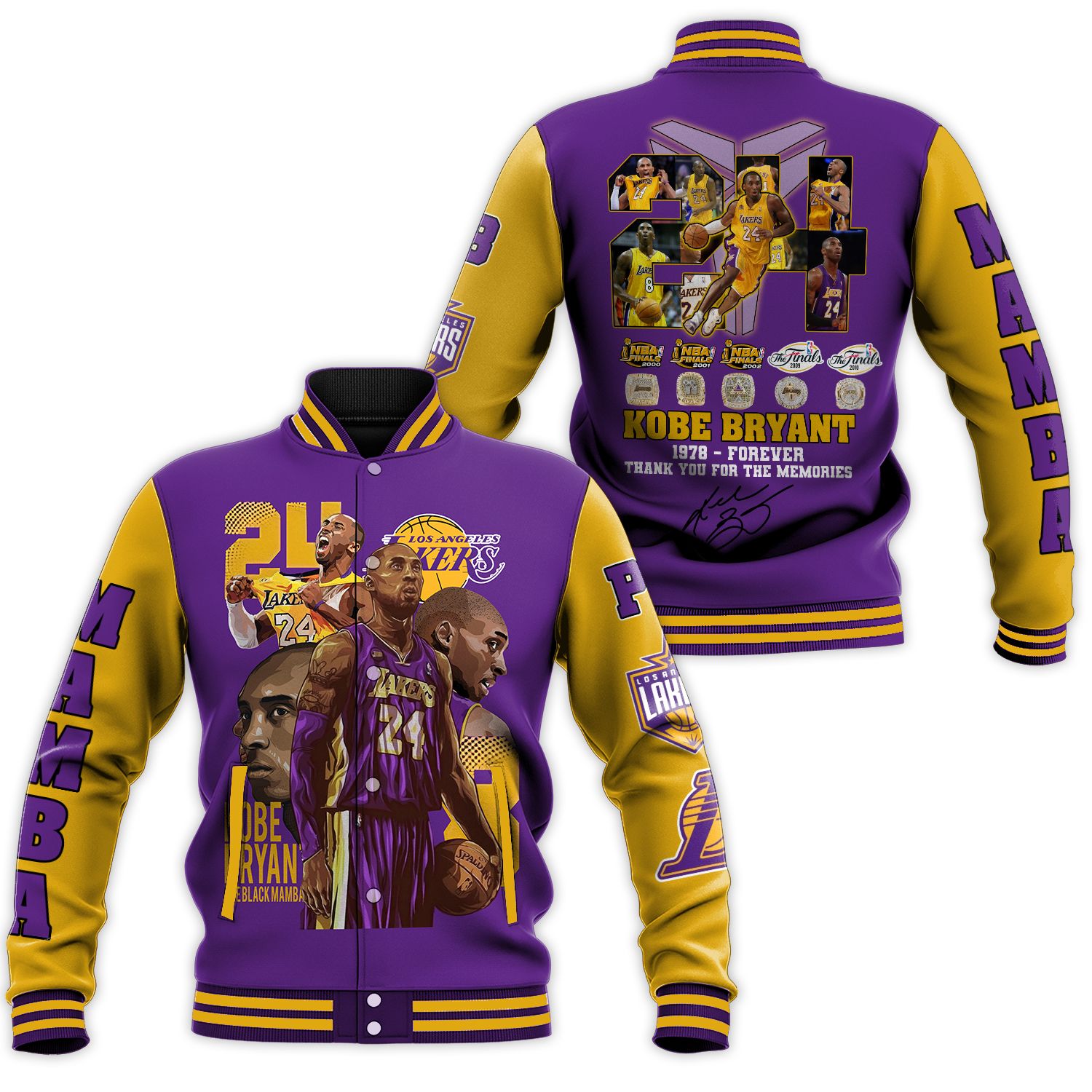 Kobe Bryant Losangeles La*Kers Basketball Baseball Jacket