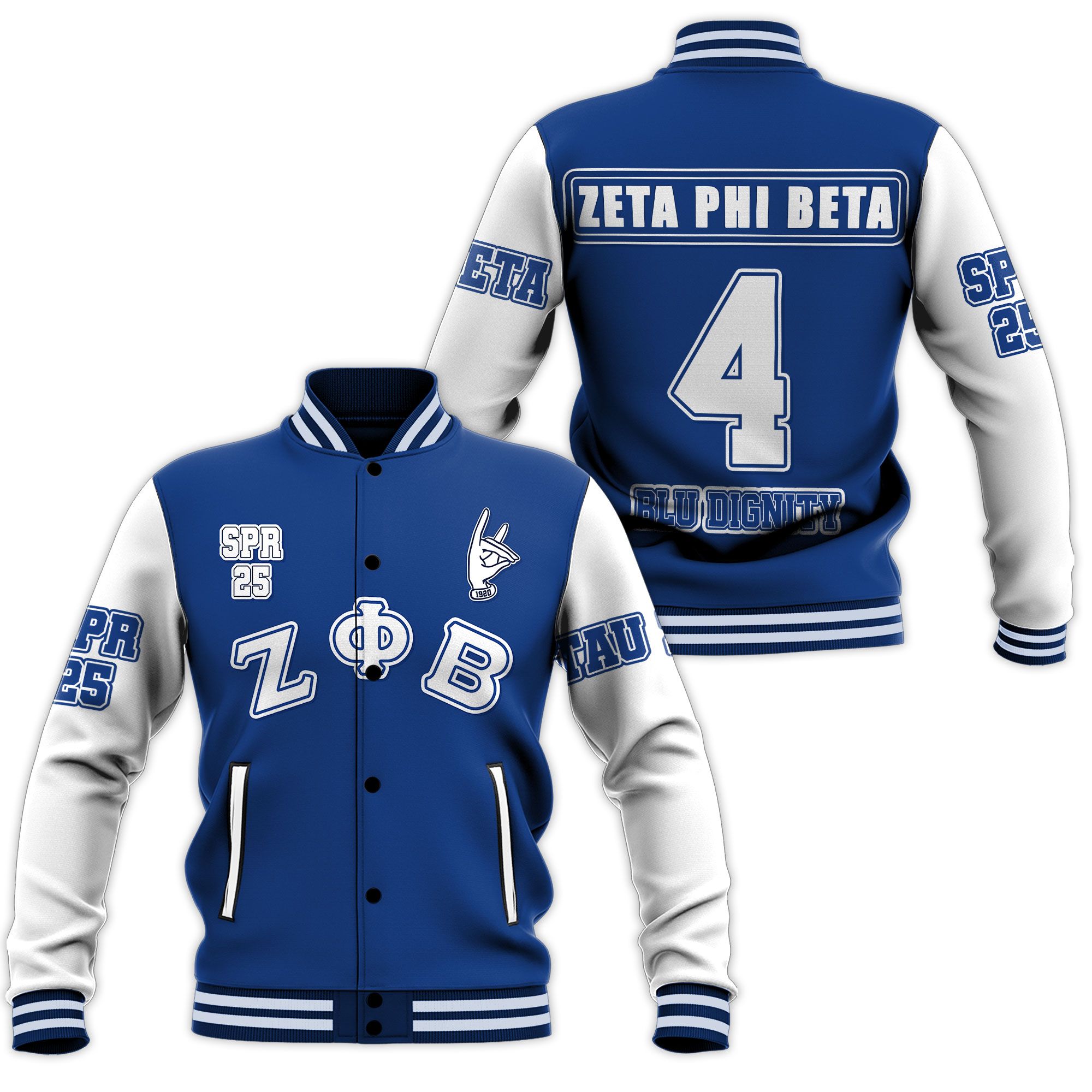 Zeta Phi Beta Custom Chapter Baseball Jacket