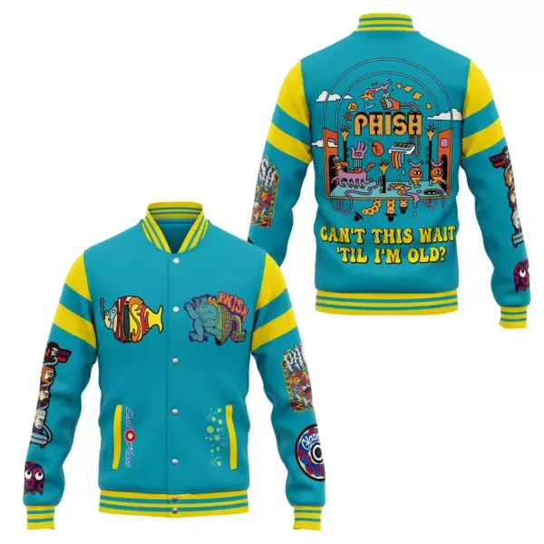 Phish Baseball Jacket Collar Varsity Cut For Men Women For Fan