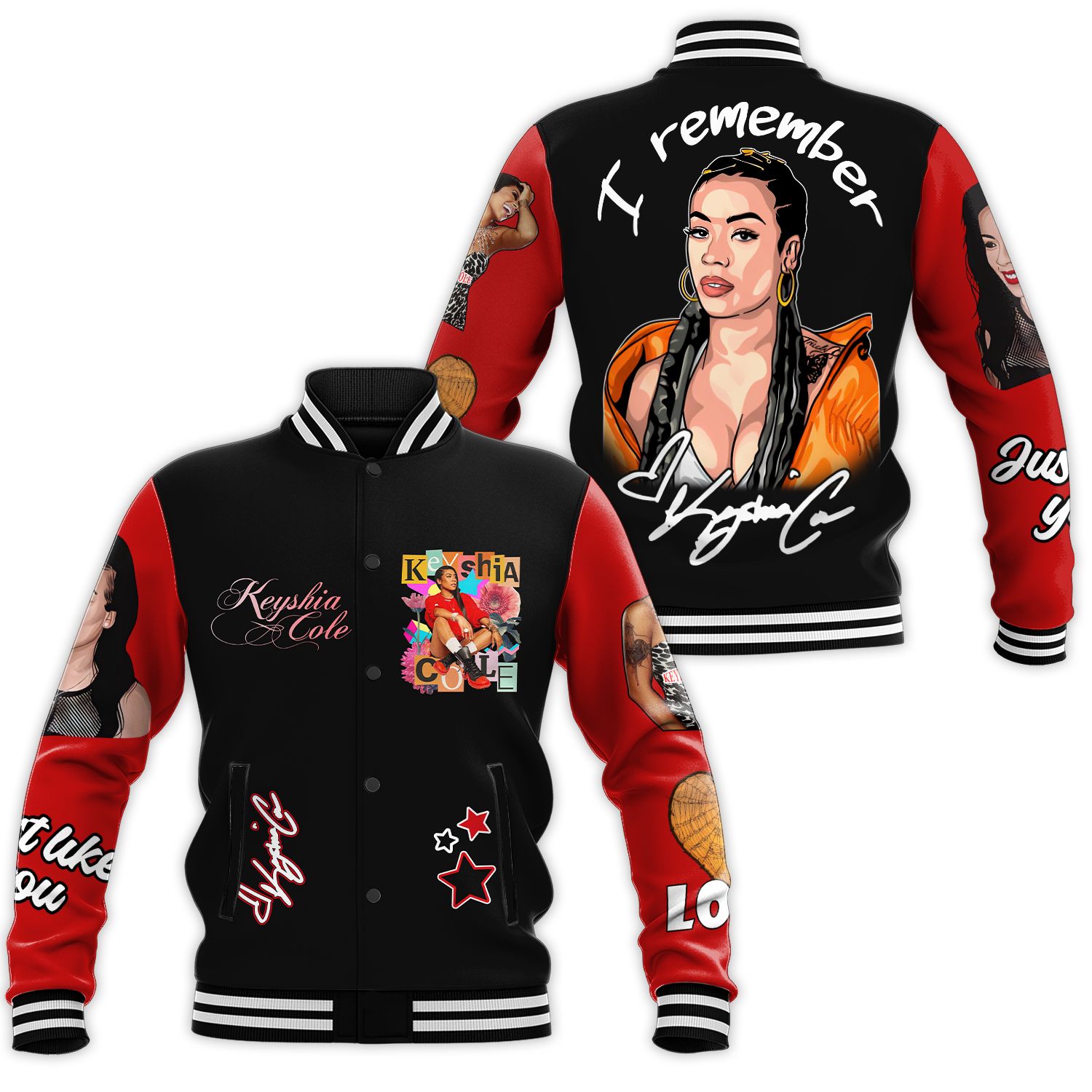 Keyshia Cole Baseball Jacket The Love Hard Tour Baseball Jacket