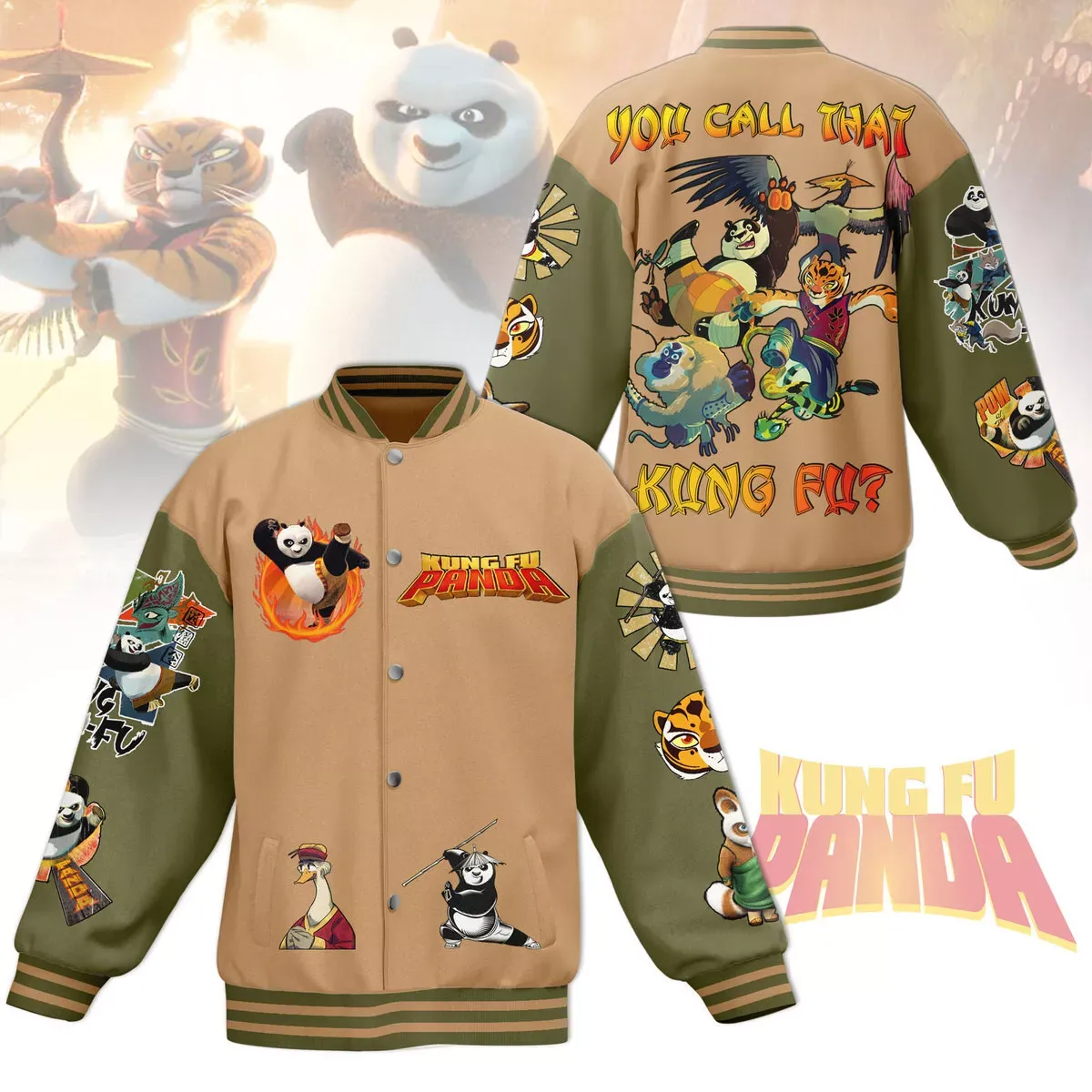 Kung Fu Panda Baseball Jacket For Fan