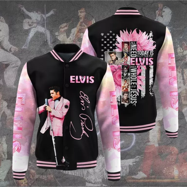 Elvis Presley Varsity Baseball Jacket Special Gift For Fans