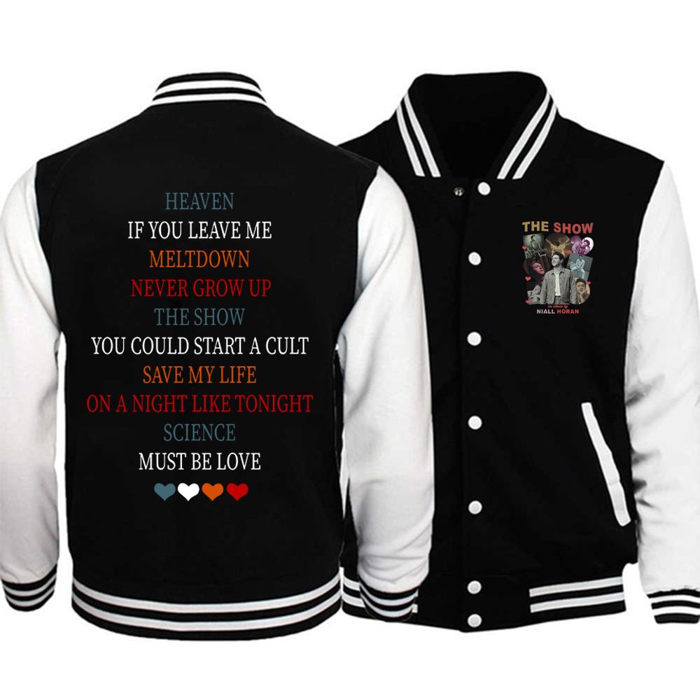 Niall Horan Lyric The Show Tour Hello Lovers Baseball Jacket Niall Horan