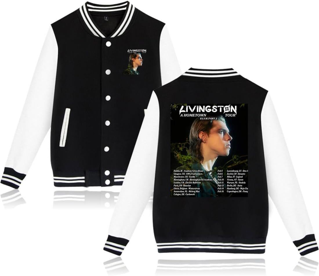 Livingston A Hometown Tour 2025 Jackets Hip Hop Coat Fashion Baseball Jacket