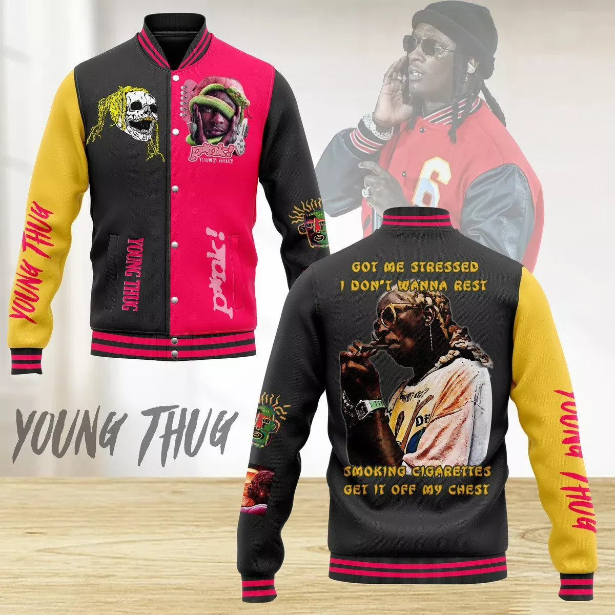 Young Thug Bomber Baseball Jacket For Fan